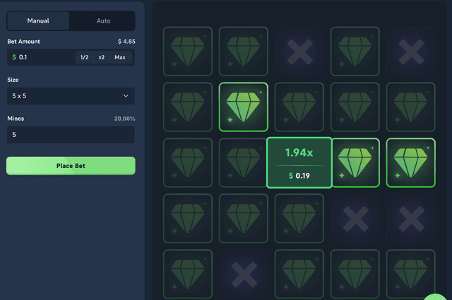 Cashout bei Acebet Mines